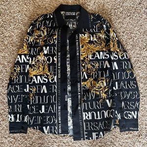 Versace Monogram Baroque Trim Shirt